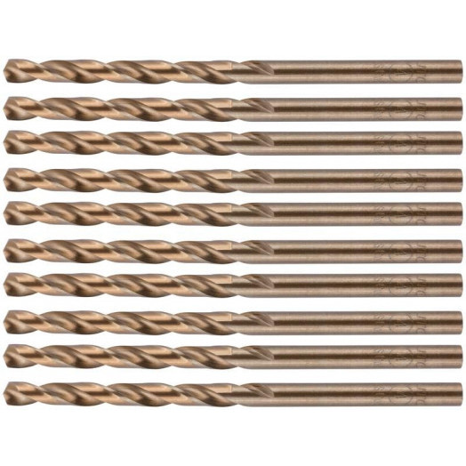 Набор сверл по металлу Profi 4х75мм с кобальтом 5проц. (уп.10шт) Cutop 48-40-10