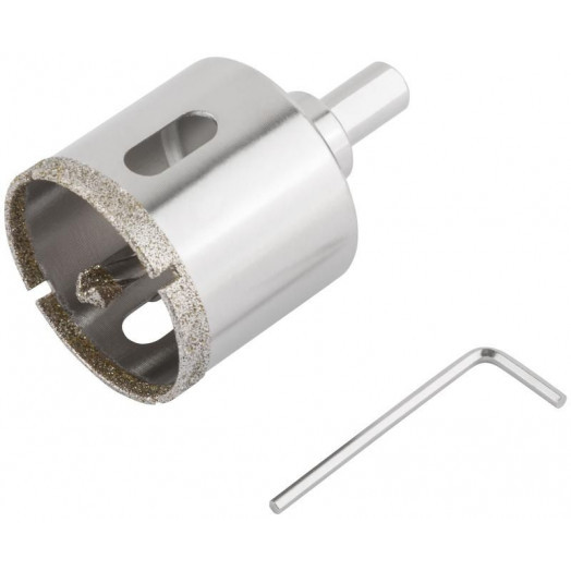 Коронка кольцевая по керамограниту камню и кафелю алмазная с центровочным сверлом 45х70мм FIT 16220