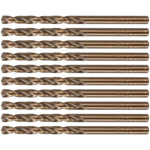 Набор сверл по металлу Profi 4.5х80мм с кобальтом 5проц. (уп.10шт) Cutop 48-45-10