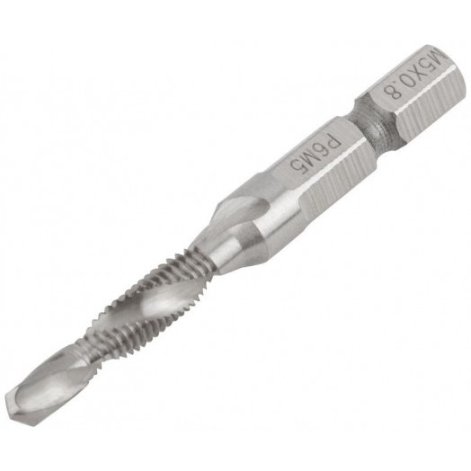 Сверло-Метчик комбинированное метрическое быстрорежущая (HSS) сталь Р6М5 М5х0.8мм 17/56мм FIT 70902