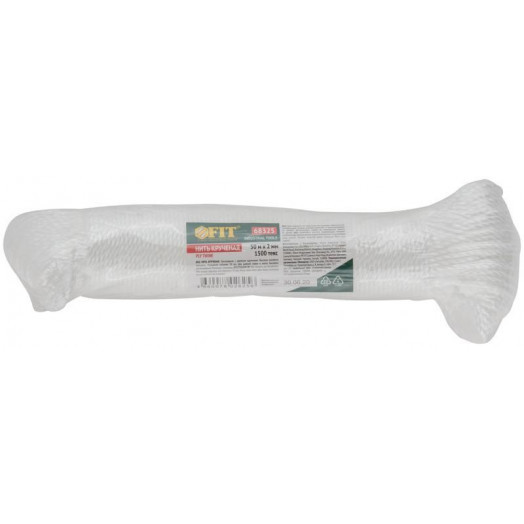 Нить крученая 2ммх50м 1500 текс р/н=70кгс бел. FIT 68325