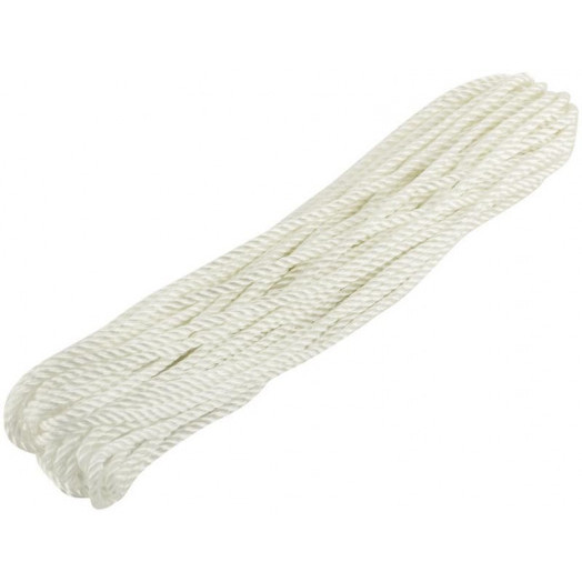 Веревка крученая капроновая 4ммх20м р/н=180кгс FIT 68374