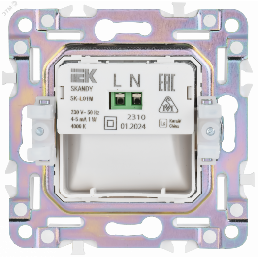 SKANDY Подсветка LED встраиваемая SK-L01N никель IEK