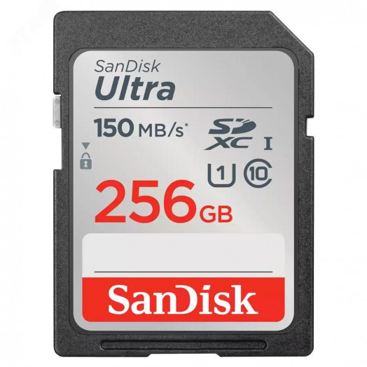 Карта памяти 256GB SD Ultra UHS I, SDXC, 150 МБ/с, Class 10