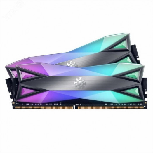 Модуль памяти 2Х8GB XPG SPECTRIX D60G, DIMM DDR4, 3200 МГц, 25600 Мб/с, RGB
