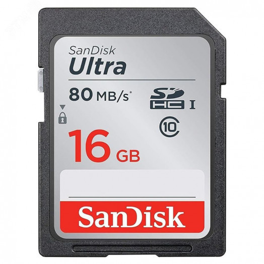 Карта памяти 16GB SD Ultra UHS I, SDHC, 80 МБ/с, Class 10