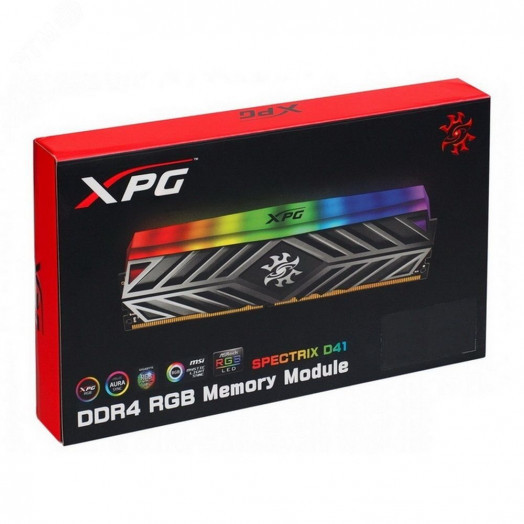 Модуль памяти 2х16GB XPG SPECTRIX D41, DIMM DDR4, 3600 МГц, 28800 Мб/с, RGB
