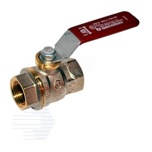 Кран шаровой R910 Ду 50 2' Ру35 ВВ полнопроходной рычаг красный