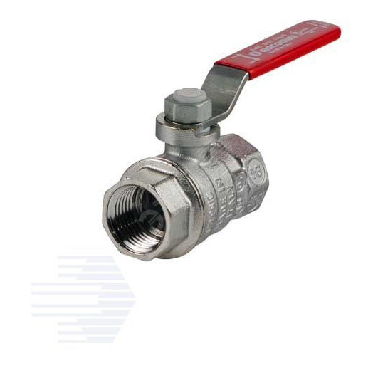 Кран шаровой хромированный R850 Ду 50 2' Ру28 ВВ рычаг красный