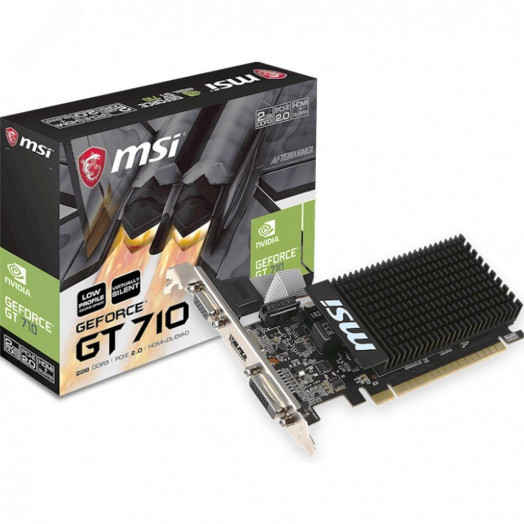 Видеокарта GT710, NVIDIA GeForce GK208, 2 ГБ GDDR3, PCI-Express 2.0