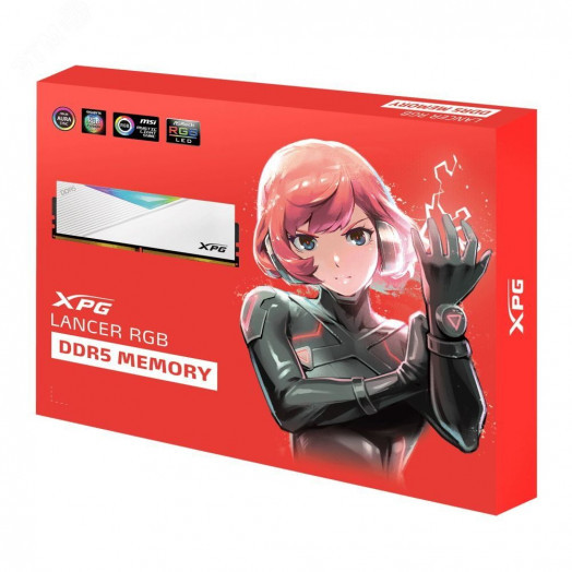 Модуль памяти 2Х32GB XPG LANCER, DIMM DDR5, 5600 МГц, 44800 Мб/с, RGB