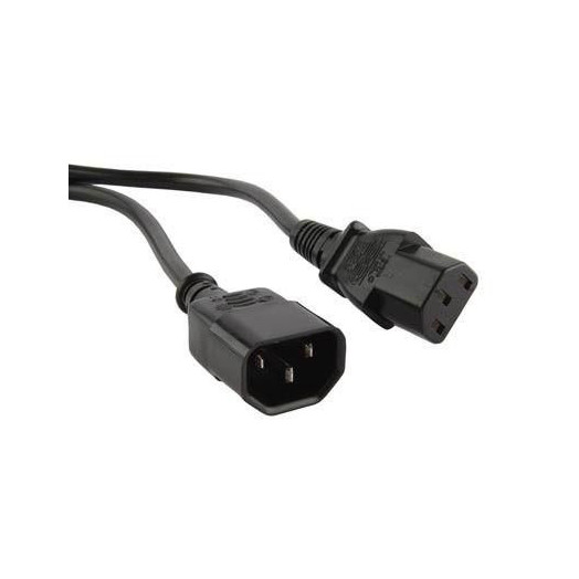 Кабель питания PWC-IEC13-IEC14-1.0-BK монитор-компьютер IEC 320 C13 - IEC 320 C14 (3х0.75) 10А прямая вилка 1м Hyperline 43793