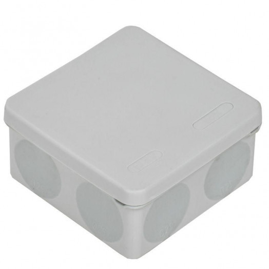 Коробка распаячная ОП КМ42455 100х100х50мм IP67 8 вводов сер. IEK UKO21-100-100-050-K41-66