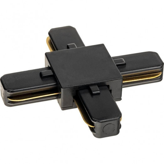 Коннектор трековый для соединения шинопровода Х-образн. жесткий ARTLINE пластик/медь черн. Ritter 59750 0