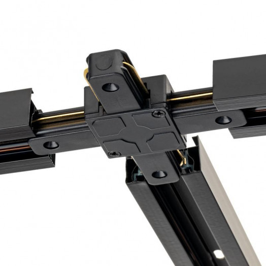 Коннектор трековый для соединения шинопровода Х-образн. жесткий ARTLINE пластик/медь черн. Ritter 59750 0