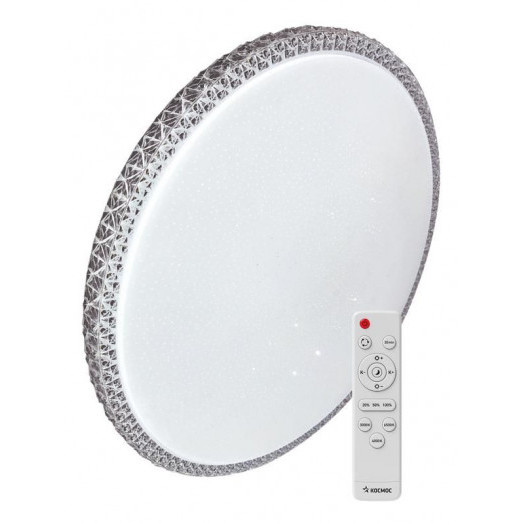 Светильник светодиодный PREMIUM MYSTERY 55Вт 230В 3000-6500К 4400лм IP40 400х70мм настенно-потолочный управляемый с пультом ДУ КОСМОС KSMyst55W