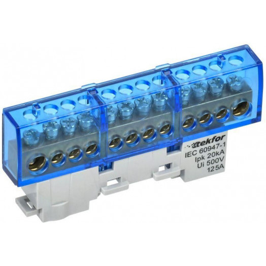 Шина нулевая N изол. на универс. держ. 8х12-12-С TEKFOR IEK TF-NN20-12-KL-K07