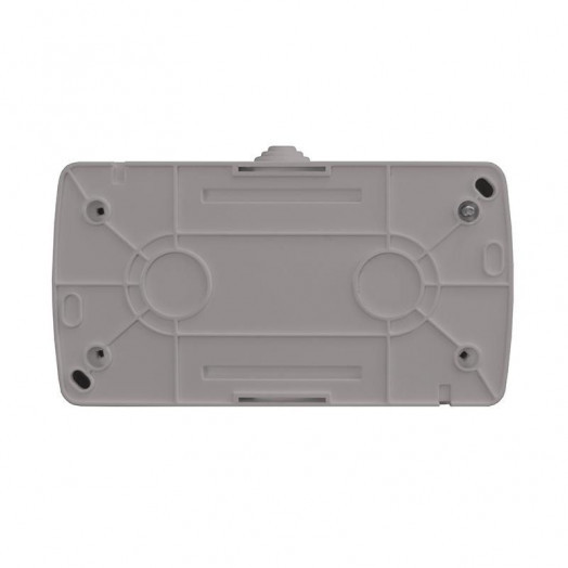 Блок ОП Клио 1-кл. выкл. 10А + розетка 1-м 16А 250В с заземл. с прозр. крышкой сер. Universal К2237-Gr