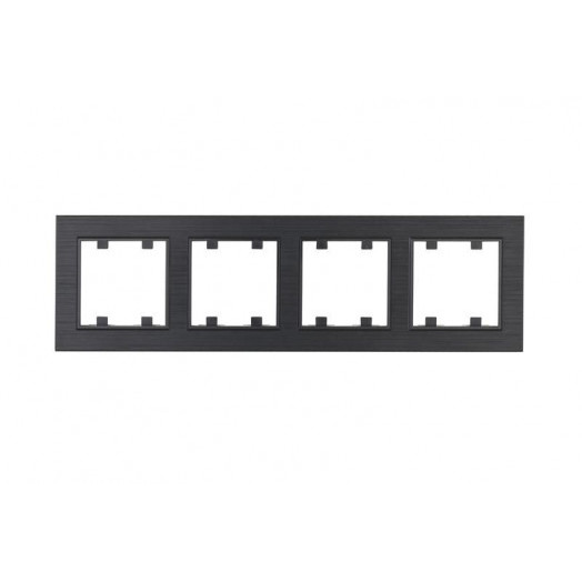 Рамка 4-м Karea LINE STAR дым. металлик Makel 86050704