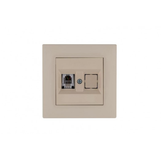 Розетка компьютерная CAT 5+гнездо Karea RIZZ крем Makel 88010035