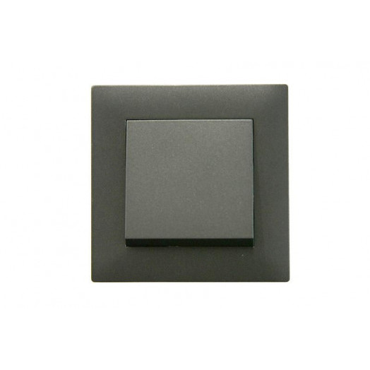 Выключатель 1-клав. Karea RIZZ STAR дым. металлик Makel 88050001