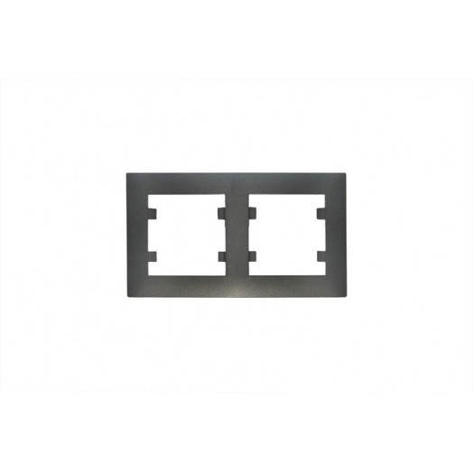 Рамка 2-м Karea RIZZ STAR дым. металлик Makel 88050702