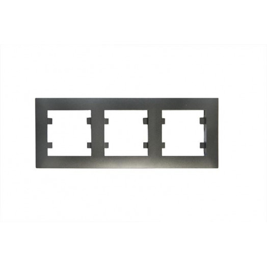 Рамка 3-м Karea RIZZ STAR дым. металлик Makel 88050703