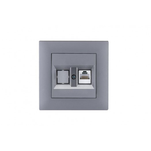 Розетка компьютерная CAT 5+гнездо KareaRIZZ STAR сер. Makel 88065035