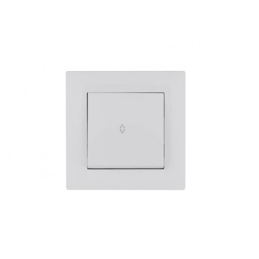 Выключатель проходной 1-клав. Karea RIZZ бел. Makel 88001005