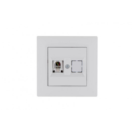 Розетка компьютерная CAT 5+гнездо Karea RIZZ бел. Makel 88001035