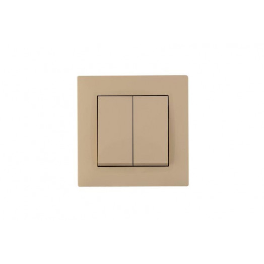 Выключатель 2-клав. Karea RIZZ крем Makel 88010003