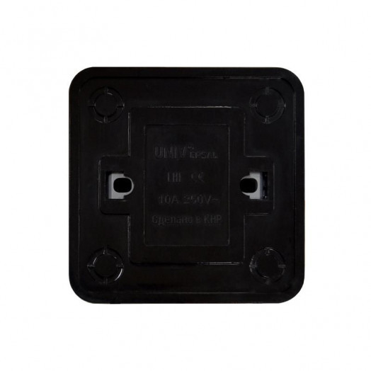 Выключатель 1-кл. ОП Олимп 10А IP20 с подсветкой черн. Universal 2212