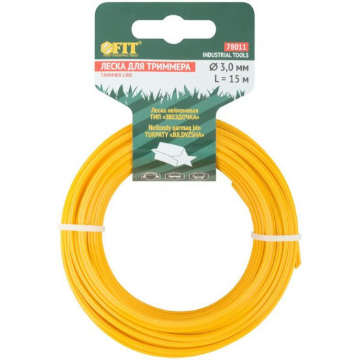 Леска для садовых триммеров "Звездочка" 3.0ммх15м FIT 78011