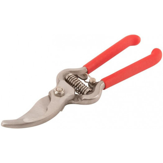 Секатор "Стандарт" режущие кромки внахлест цельнокованый ПВХ покрытие ручек 200мм FIT 77084