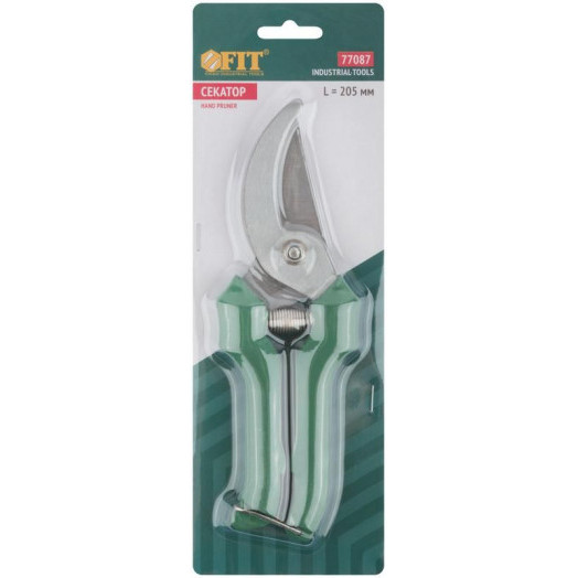 Секатор режущие кромки внахлест лезвия нерж. сталь пластиковые ручки 205мм FIT 77087