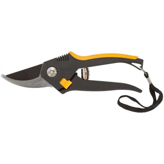 Секатор "Люкс" режущие кромки внахлест тефлон.покрытие лезвий прорезиненные ручки 200мм FIT 77093