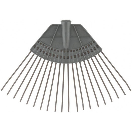 Грабли веерные пластинчатые (пластмассовая основа) 20 зубьев 310х450мм без черенка КУРС 76941