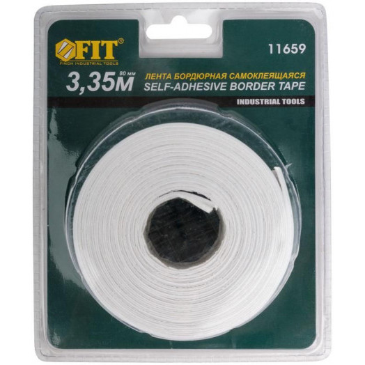 Лента бордюрная клейкая водостойкая 40ммх40ммх3.35м FIT 11659