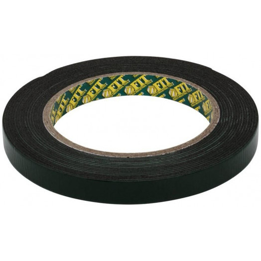 Лента клеящая 2-х сторонняя монтажная на вспененной основе с полимерной подложкой 12ммх5м FIT 11795