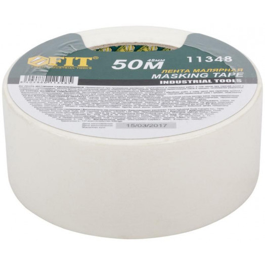 Лента малярная креппированная клейкая 48ммх50м FIT 11348