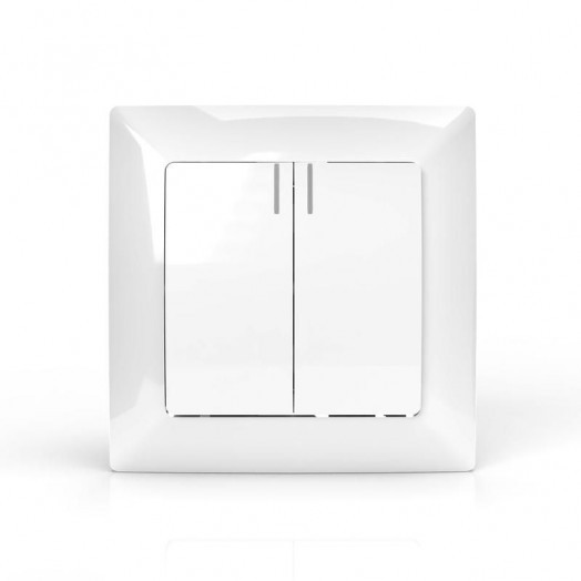 Выключатель 2-кл. СП AVA 10А IP20 с индикатором в сборе бел. TOKOV LIGHT TKL-AV-V2IF-C01