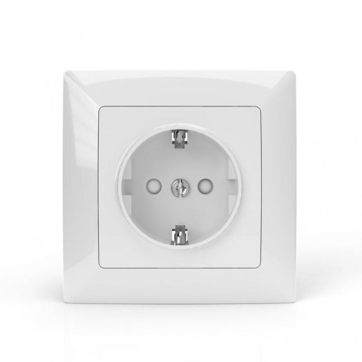 Розетка 1-м СП AVA 16А IP20 с заземл. защ. шторки в сборе бел. TOKOV LIGHT TKL-AV-R1FZSF-C01