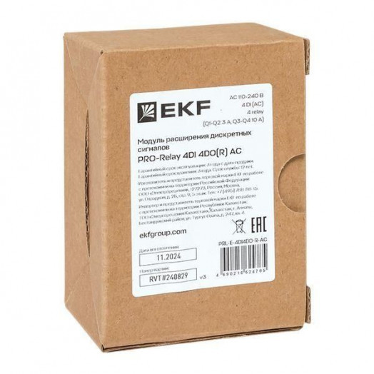 Модуль расширения дискретных сигналов PRO-Relay 4DI 4DO(R) AC EKF PRL-E-4DI4DO-R-AC