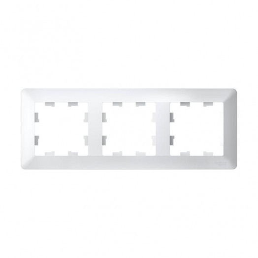 Рамка 3-м AtlasDesign Air бел./дым. бел. SE ATN220103