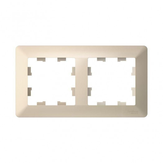 Рамка 2-м AtlasDesign Air беж./дым. бел. SE ATN220202