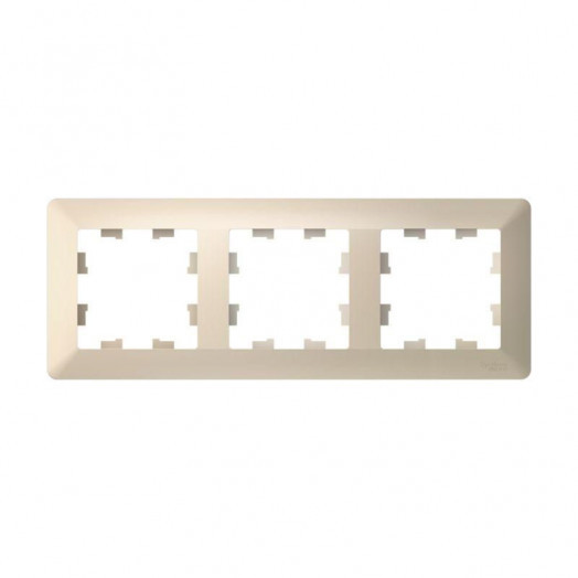 Рамка 3-м AtlasDesign Air беж./дым. бел. SE ATN220203