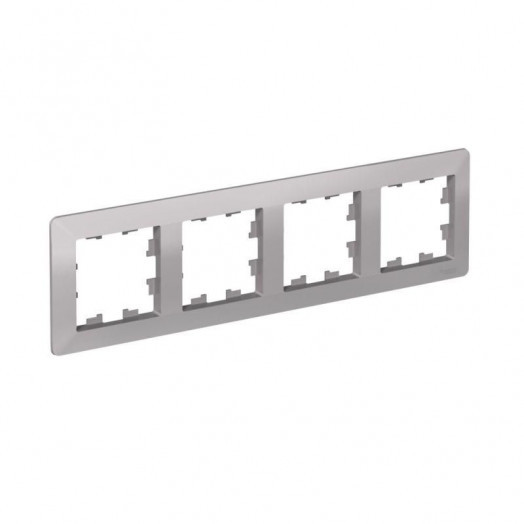 Рамка 4-м AtlasDesign Air алюм./дым. черн. SE ATN220304