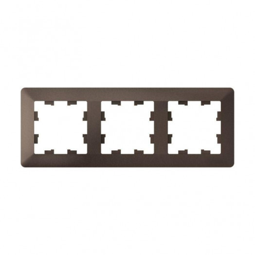 Рамка 3-м AtlasDesign Air мокко/дым. черн. SE ATN220603