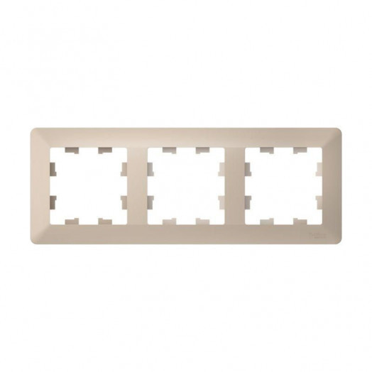 Рамка 3-м AtlasDesign Air песочн./дым. бел. SE ATN221203