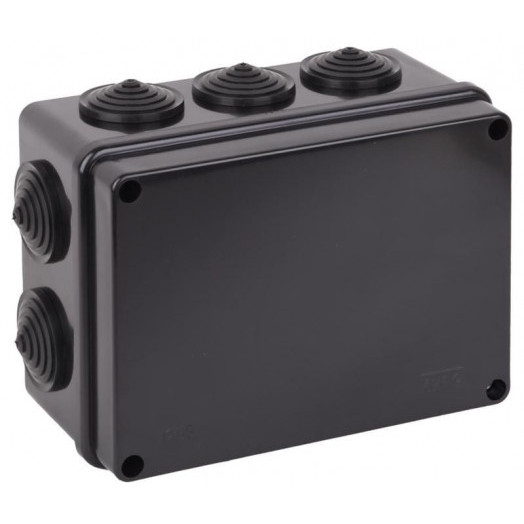 Коробка Тусо распаячная для ОП 150х110х70мм без гермовводов УХЛ1 черн. Ruvinil 67053Ч